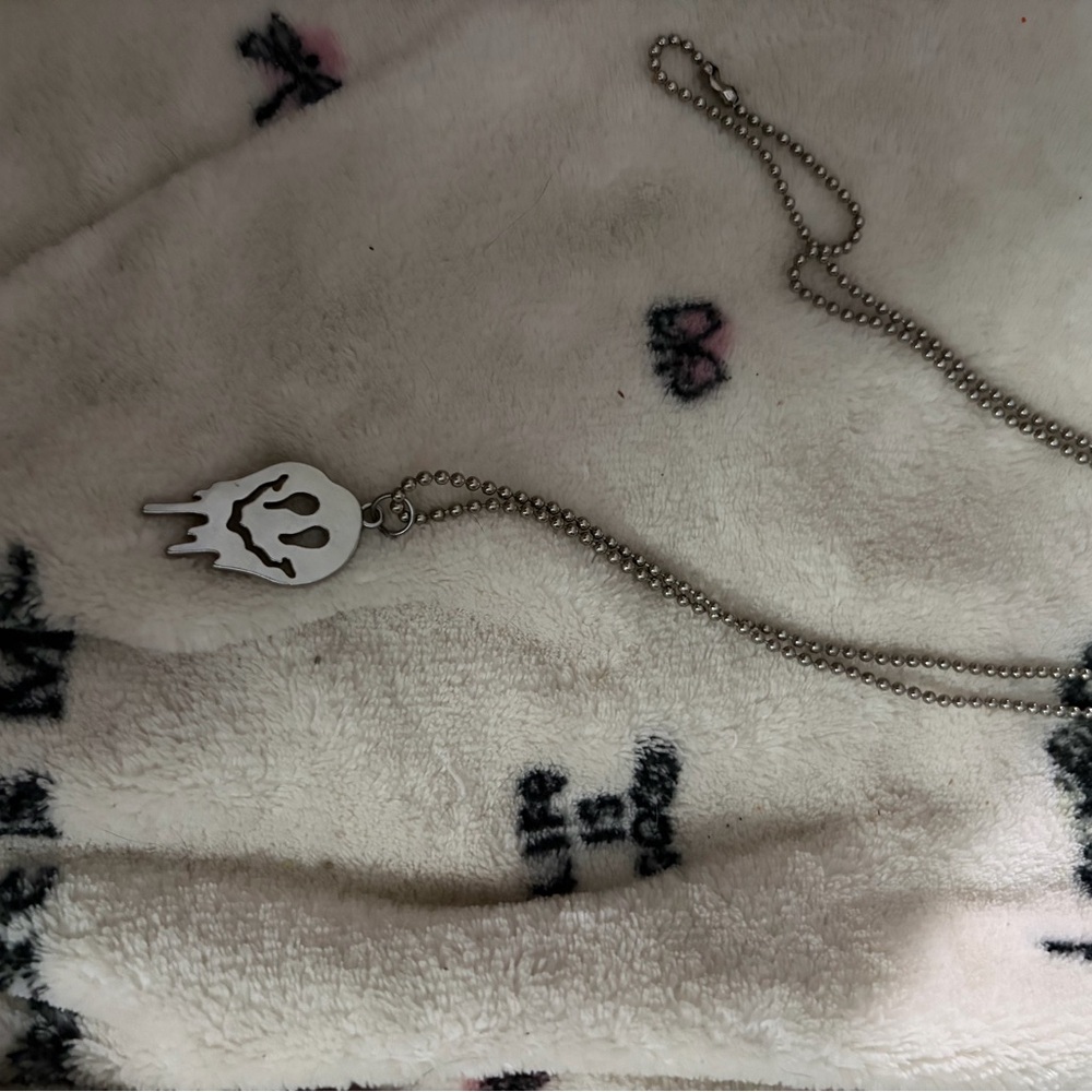 Silver Ghost Pendant Necklace